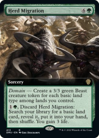 (413) Magic The Gathering Dominaria United: Extras Single: Herd Migration Holo Rare