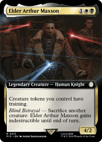 (413) Magic The Gathering Universes Beyond: Fallout: Extras Single: Elder Arthur Maxson (V.1) Holo Rare