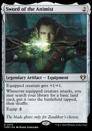 (413) Magic The Gathering Commander Masters Single: Sword of the Animist Holo Rare