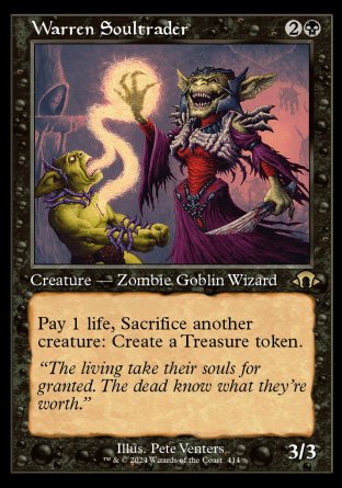 (414) Magic The Gathering Modern Horizons 3: Extras Single: Warren Soultrader (V.2) Holo Rare