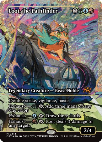 (414) Magic The Gathering Aetherdrift: Extras Single: Loot, the Pathfinder (V.3) Holo Mythic