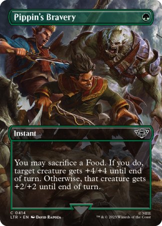 (414) Magic The Gathering The Lord of the Rings: Tales of Middle-earth: Extras Single: Pippin's Bravery Holo Common