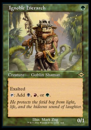 (414) Magic The Gathering Modern Horizons 2: Extras Single: Ignoble Hierarch (V.3) Rare
