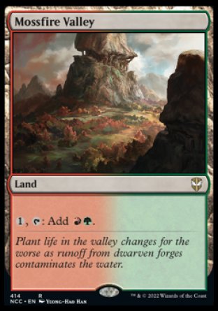 (414) Magic The Gathering Commander: Streets of New Capenna Single: Mossfire Valley Rare