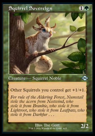 (415) Magic The Gathering Modern Horizons 2: Extras Single: Squirrel Sovereign (V.2) Holo Uncommon