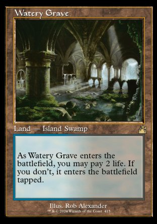 (415) Magic The Gathering Ravnica Remastered: Extras Single: Watery Grave (V.2) Holo Rare