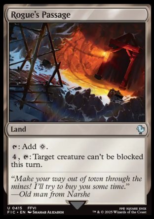 (415) Magic The Gathering Commander: Magic: The Gathering - FINAL FANTASY: Collector's Edition Single: Rogue's Passage Holo Uncommon