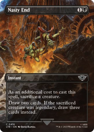 (416) Magic The Gathering The Lord of the Rings: Tales of Middle-earth: Extras Single: Nasty End Holo Common