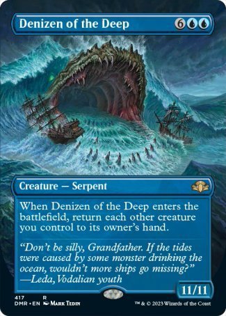 (417) Magic The Gathering Dominaria Remastered: Extras Single: Denizen of the Deep (V.2) Holo Rare