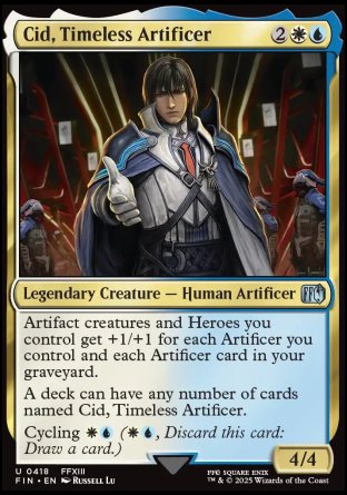 (418) Magic The Gathering Magic: The Gathering - FINAL FANTASY: Extras Single: Cid, Timeless Artificer (V.12) Holo Uncommon