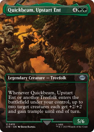 (419) Magic The Gathering The Lord of the Rings: Tales of Middle-earth: Extras Single: Quickbeam, Upstart Ent Holo Uncommon