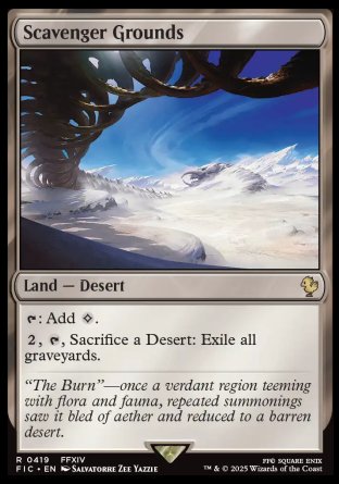 (419) Magic The Gathering Commander: Magic: The Gathering - FINAL FANTASY: Collector's Edition Single: Scavenger Grounds Holo Rare