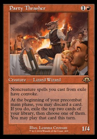 (419) Magic The Gathering Modern Horizons 3: Extras Single: Party Thrasher (V.2) Holo Rare