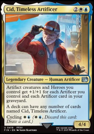 (419) Magic The Gathering Magic: The Gathering - FINAL FANTASY: Extras Single: Cid, Timeless Artificer (V.13) Holo Uncommon