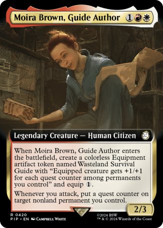 (420) Magic The Gathering Universes Beyond: Fallout: Extras Single: Moira Brown, Guide Author (V.1) Rare