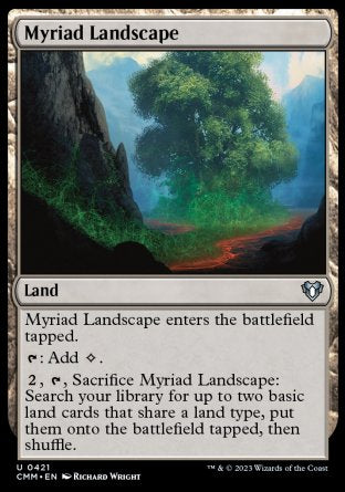 (421) Magic The Gathering Commander Masters Single: Myriad Landscape Holo Uncommon