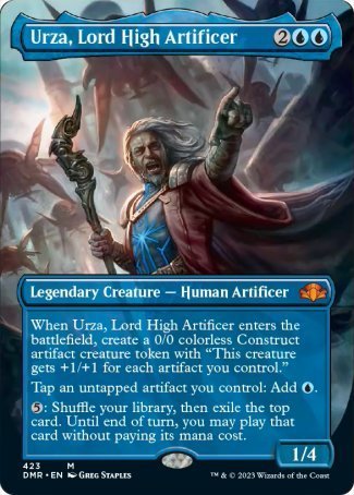 (423) Magic The Gathering Dominaria Remastered: Extras Single: Urza, Lord High Artificer (V.2) Holo Mythic
