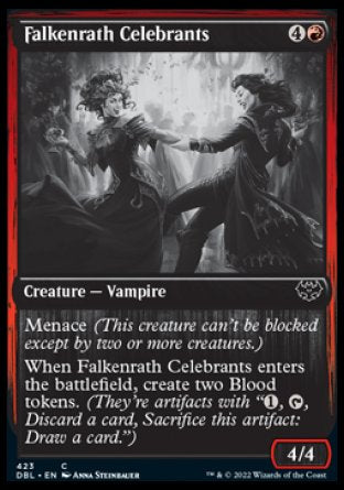 (423) Magic The Gathering Innistrad: Double Feature Single: Falkenrath Celebrants Holo Common