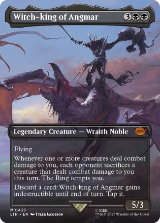 (423) Magic The Gathering The Lord of the Rings: Tales of Middle-earth: Extras Single: Witch-king of Angmar (V.2) Mythic