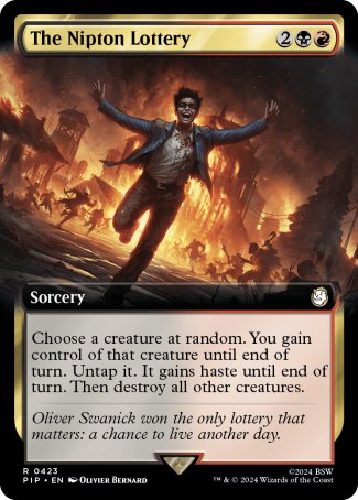 (423) Magic The Gathering Universes Beyond: Fallout: Extras Single: The Nipton Lottery (V.1) Holo Rare