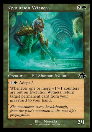 (424) Magic The Gathering Modern Horizons 3: Extras Single: Evolution Witness Common