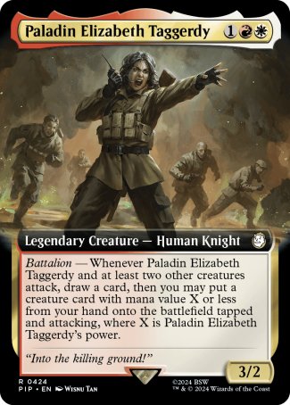 (424) Magic The Gathering Universes Beyond: Fallout: Extras Single: Paladin Elizabeth Taggerdy (V.1) Rare