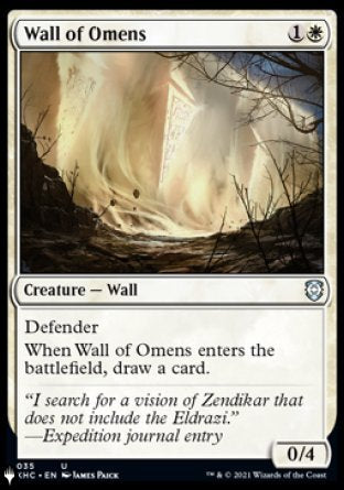 (035) Magic The Gathering The List Single: Wall of Omens Uncommon