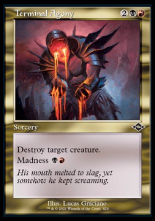 (424) Magic The Gathering Modern Horizons 2: Extras Single: Terminal Agony (V.2) Common