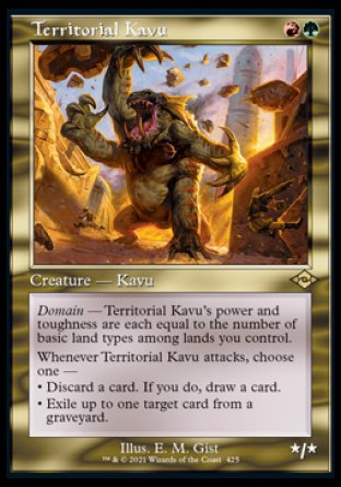 (425) Magic The Gathering Modern Horizons 2: Extras Single: Territorial Kavu (V.2) Holo Rare