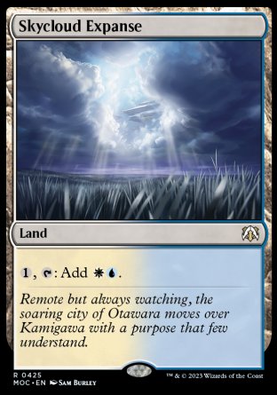 (425) Magic The Gathering Commander: March of the Machine Single: Skycloud Expanse Rare