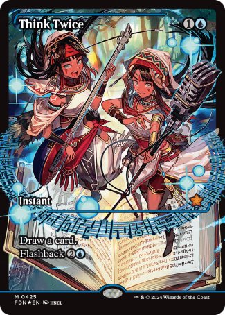 (425) Magic The Gathering Magic: The Gathering Foundations: Extras Single: Think Twice (V.2) Holo Mythic