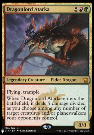 (216) Magic The Gathering The List Single: Dragonlord Atarka Mythic