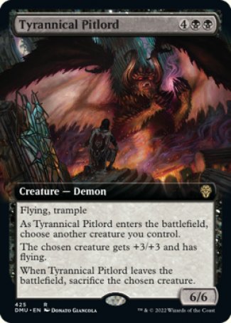 (425) Magic The Gathering Dominaria United: Extras Single: Tyrannical Pitlord (V.2) Rare