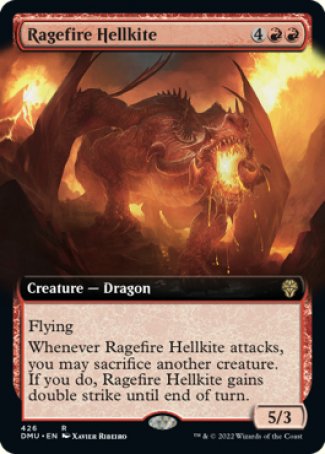 (426) Magic The Gathering Dominaria United: Extras Single: Ragefire Hellkite (V.2) Rare