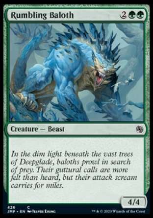 (426) Magic The Gathering Jumpstart Single: Rumbling Baloth Common