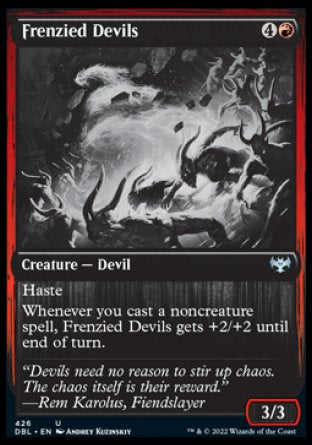 (426) Magic The Gathering Innistrad: Double Feature Single: Frenzied Devils Holo Uncommon