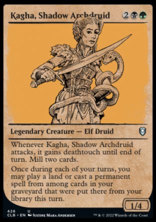 (426) Magic The Gathering Commander Legends: Battle for Baldur's Gate: Extras Single: Kagha, Shadow Archdruid (V.2) Holo Uncommon