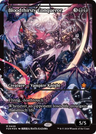 (426) Magic The Gathering Magic: The Gathering Foundations: Extras Single: Bloodthirsty Conqueror (V.3) Holo Mythic