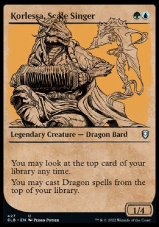 (427) Magic The Gathering Commander Legends: Battle for Baldur's Gate: Extras Single: Korlessa, Scale Singer (V.2) Holo Uncommon
