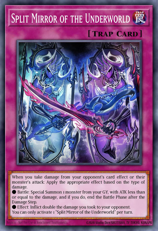 (386) YuGiOh TCG MP24: 25th Anniversary Tin: Dueling Mirrors Single: Split Mirror of the Underworld  Common