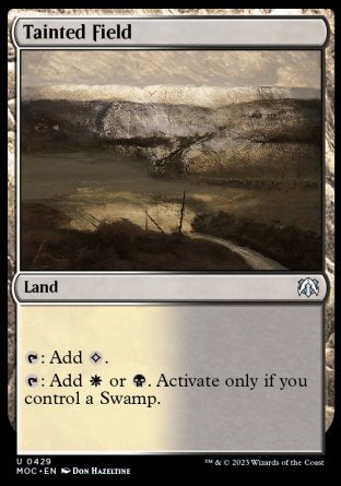 (429) Magic The Gathering Commander: March of the Machine Single: Tainted Field Uncommon