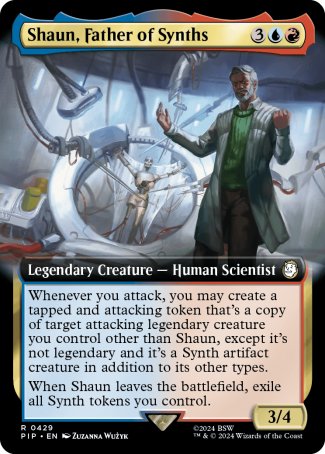 (429) Magic The Gathering Universes Beyond: Fallout: Extras Single: Shaun, Father of Synths (V.1) Holo Rare