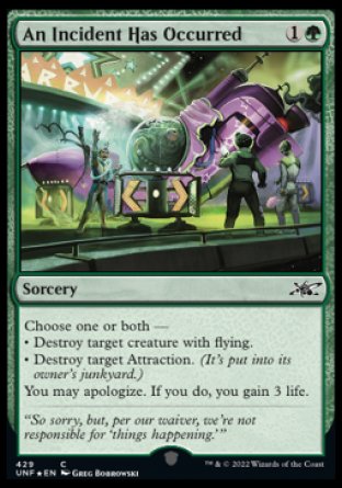 (429) Magic The Gathering Unfinity: Extras Single: An Incident Has Occurred Holo Common