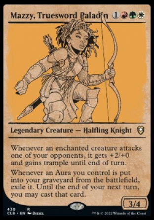 (430) Magic The Gathering Commander Legends: Battle for Baldur's Gate: Extras Single: Mazzy, Truesword Paladin (V.2) Rare