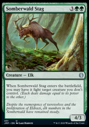 (431) Magic The Gathering Jumpstart Single: Somberwald Stag Uncommon