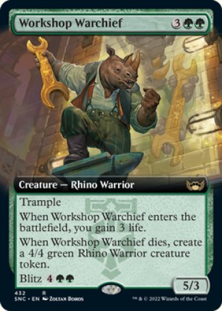 (432) Magic The Gathering Streets of New Capenna: Extras Single: Workshop Warchief Holo Rare