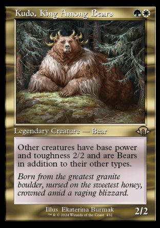 (432) Magic The Gathering Modern Horizons 3: Extras Single: Kudo, King Among Bears (V.2) Holo Rare