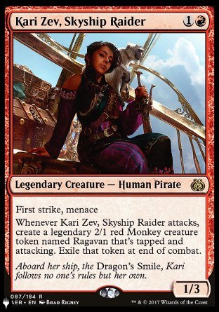 (087) Magic The Gathering The List Single: Kari Zev, Skyship Raider Rare