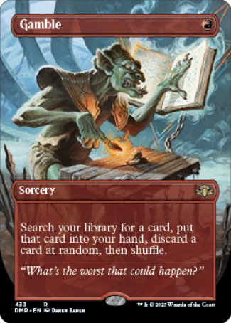 (433) Magic The Gathering Dominaria Remastered: Extras Single: Gamble (V.2) Holo Rare
