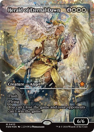 (433) Magic The Gathering Magic: The Gathering Foundations: Extras Single: Herald of Eternal Dawn (V.4) Mythic